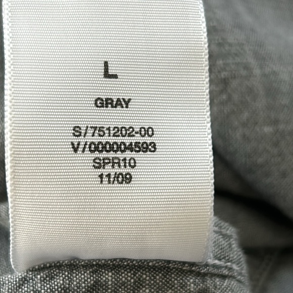 GAP Gray Cotton Workshirt/Blouse w Button Flap Pockets, Princess Seams - Picture 7 of 11